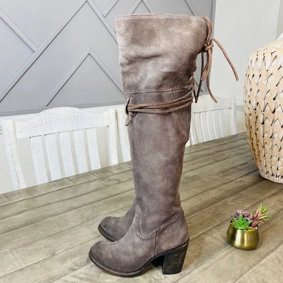 Freebird BY STEVEN BROCK GREY SUEDE BOOTS Women's Size 7 - Picture 8 of 9